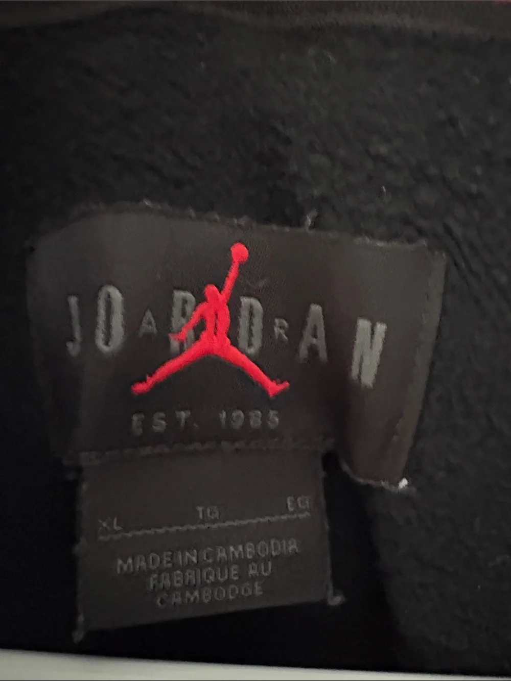 Jordan Black Hoodie with White Jumpman Logo